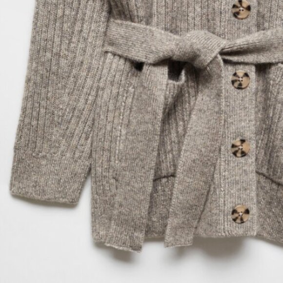 Mango Buttoned Ribbed Cardigan - Picture 6 of 6